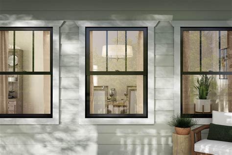 black metal frame house windows no lattice|black framed exterior windows.